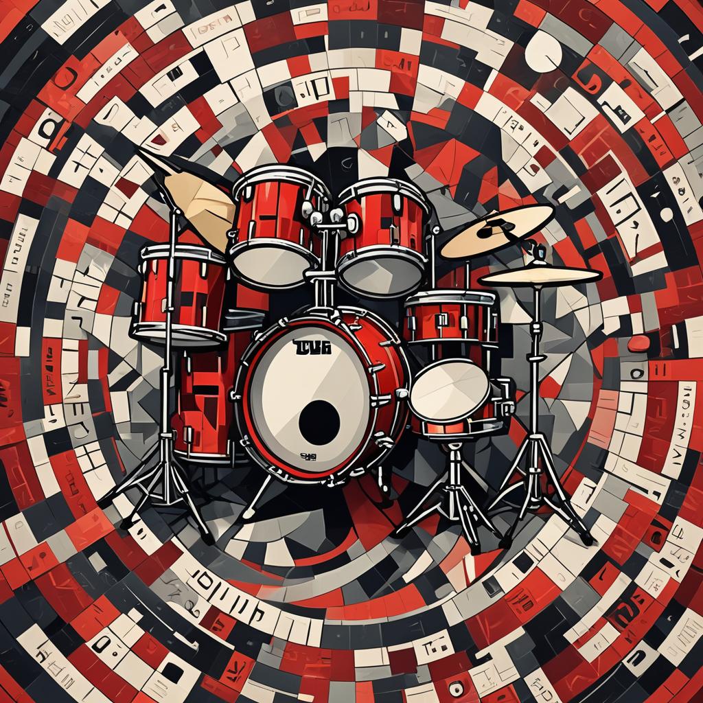 Weird looking, cubist drum set